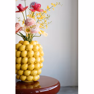 Wazon z porcelany LEMON JUICE 40 cm - żółty