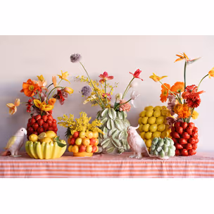 Wazon z porcelany LEMON JUICE 40 cm - żółty