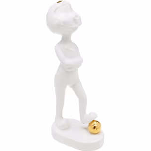 Figurka ceramiczna BALL GIRL 29 - biały/złoty