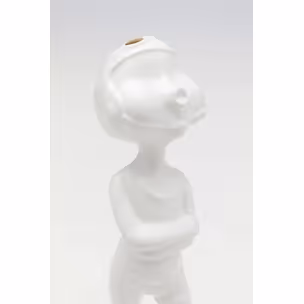 Figurka ceramiczna BALL GIRL 29 - biały/złoty