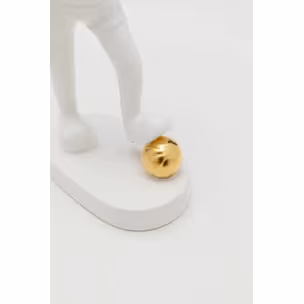 Figurka ceramiczna BALL GIRL 29 - biały/złoty