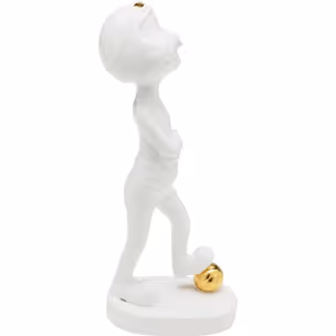 Figurka ceramiczna BALL GIRL 29 - biały/złoty