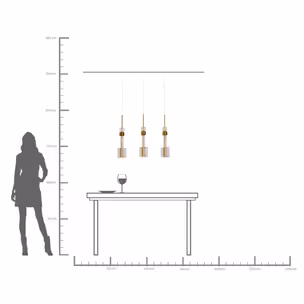 Lampa wisząca CANDY BAR GOLD 70 - złoty