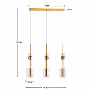 Lampa wisząca CANDY BAR GOLD 70 - złoty