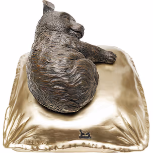 Figurka dekoracyjna SLEEPING KOALA - brązowy/złoty