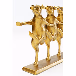 Figurka dekoracyjna DANCING COWS - złoty