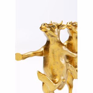Figurka dekoracyjna DANCING COWS - złoty