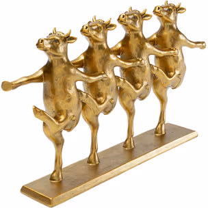 Figurka dekoracyjna DANCING COWS - złoty