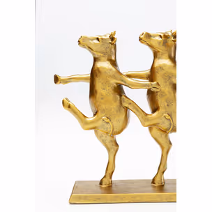Figurka dekoracyjna DANCING COWS - złoty