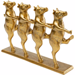 Figurka dekoracyjna DANCING COWS - złoty