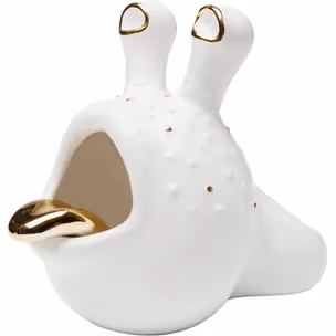 Figurka dekoracyjna FUNNY ANIMAL 19 - biały/złoty