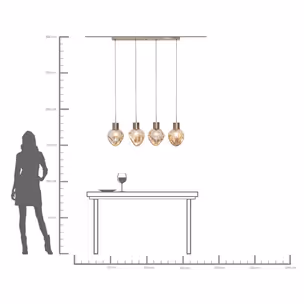 Lampa wisząca SUPERNOVA SMOKY 110 - dymiony/srebrny