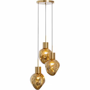 Lampa wisząca SUPERNOVA AMBER TRE 45 - złoty