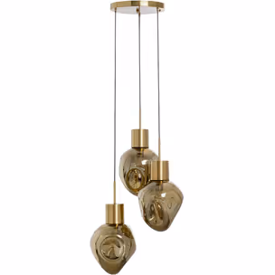 Lampa wisząca SUPERNOVA AMBER TRE 45 - złoty