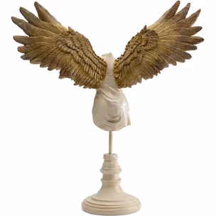 Figurka dekoracyjna GUARDIAN ANGEL FEMALE 47x42 - beżowy/brąz
