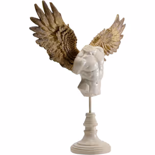 Figurka dekoracyjna GUARDIAN ANGEL MALE 48x45 - beżowy/brąz