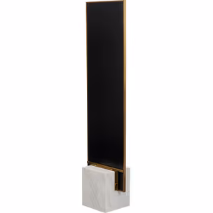 Lustro stojące z marmurową podstawą HULDA BRASS - złoty/biały