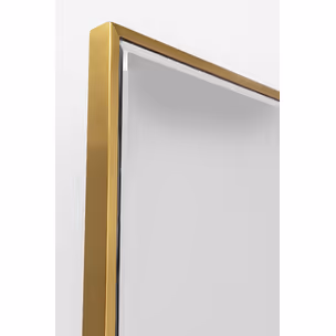Lustro stojące z marmurową podstawą HULDA BRASS - złoty/biały
