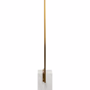 Lustro stojące z marmurową podstawą HULDA BRASS - złoty/biały