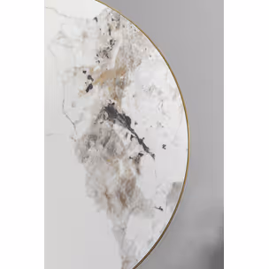 Stolik okrągły CONO CERAMIC 50 - biały/brązowy