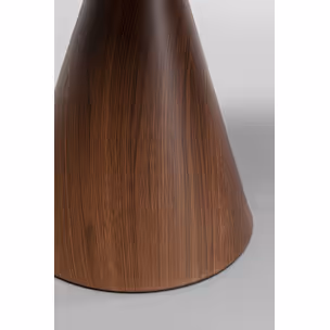 Stolik okrągły CONO CERAMIC 50 - biały/brązowy