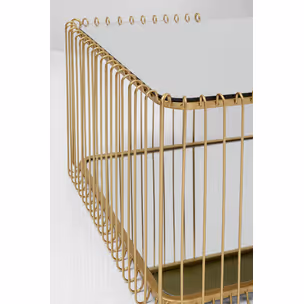 Stolik kawowy WIRE DOUBLE 120x60 - lustrzany/złoty
