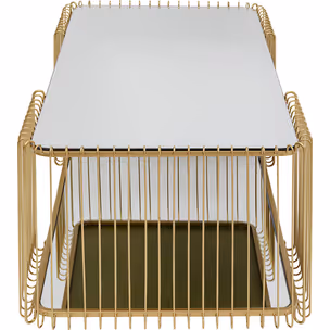 Stolik kawowy WIRE DOUBLE 120x60 - lustrzany/złoty