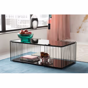 Stolik kawowy WIRE DOUBLE 120x60 - czarny