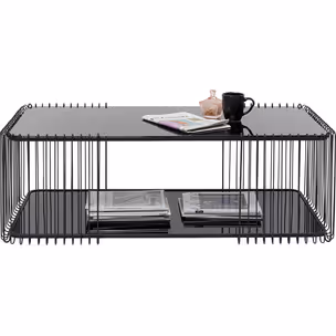 Stolik kawowy WIRE DOUBLE 120x60 - czarny