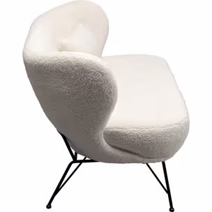 Sofa 2-osobowa JACKY boucle - biały