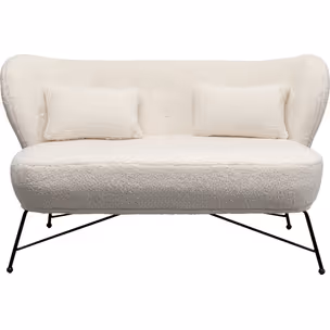 Sofa 2-osobowa JACKY boucle - biały