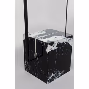 Lustro stojące z marmurową podstawą HULDA BLACK - czarny