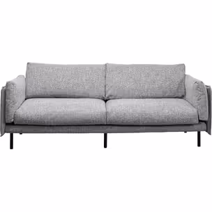 Sofa 2-osobowa POLA - szary/czarny