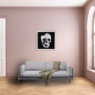 Sofa 2-osobowa POLA - szary/czarny