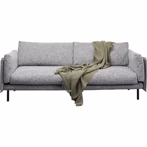 Sofa 2-osobowa POLA - szary/czarny