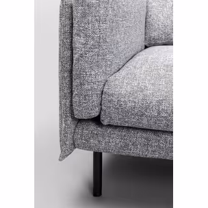 Sofa 2-osobowa POLA - szary/czarny