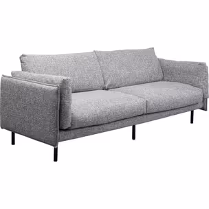 Sofa 2-osobowa POLA - szary/czarny