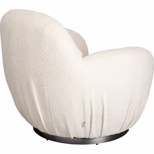 Fotel obrotowy boucle NUBE - kremowy