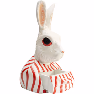 Figurka dekoracyjna z szufladką COACH BUNNY - biały/czerwony