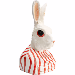 Figurka dekoracyjna z szufladką COACH BUNNY - biały/czerwony