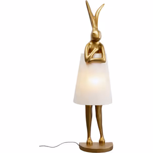 Lampa podłogowa ANIMAL RABBIT 150 - złoty/biały