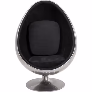 Fotel obrotowy EYE BALL - czarny/gun metal