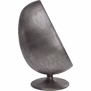 Fotel obrotowy EYE BALL - czarny/gun metal