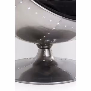 Fotel obrotowy EYE BALL - czarny/gun metal