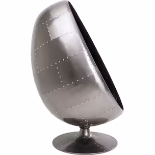 Fotel obrotowy EYE BALL - czarny/gun metal