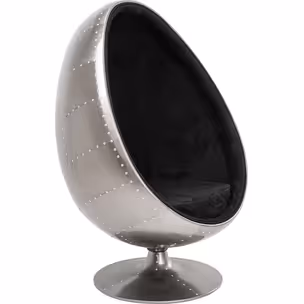 Fotel obrotowy EYE BALL - czarny/gun metal