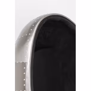 Fotel obrotowy EYE BALL - czarny/gun metal