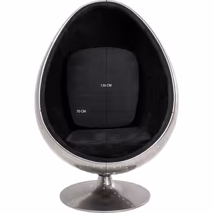 Fotel obrotowy EYE BALL - czarny/gun metal