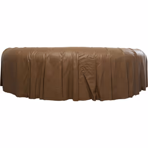 Sofa skórzana pikowana DRAPES - brązowy