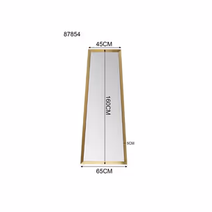 Lustro wiszące AREZZO TRAPEZ 45/65x160 - złoty